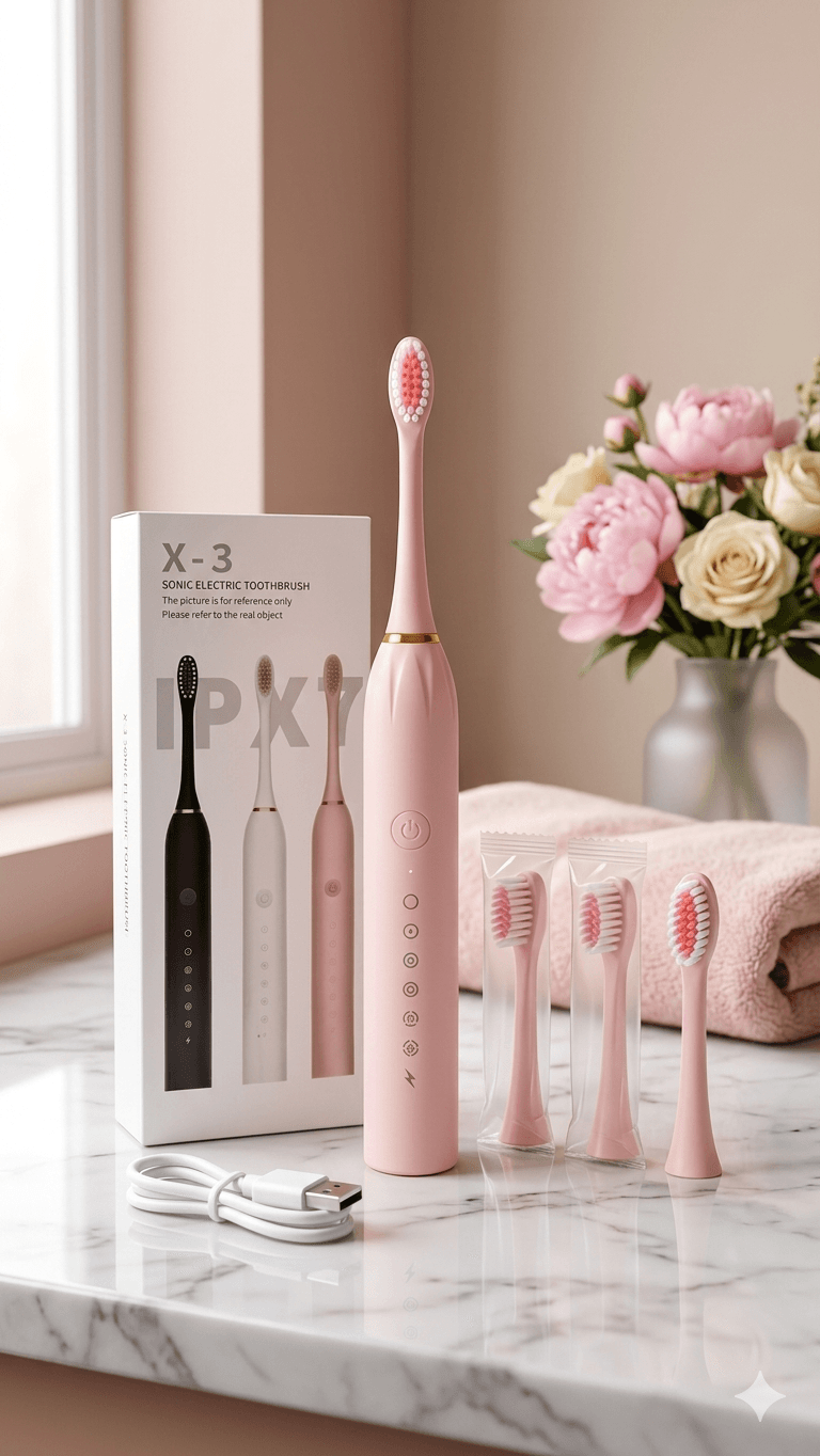 Escova Sonic X-3 Premium | Limpeza Ultrassônica com 6 Modos